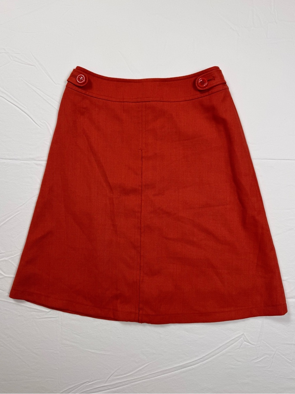 Orange Womens Preppy Retro 60s Inspired A-Line Skirt SM